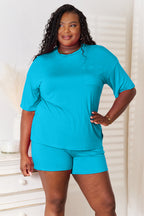 Basic Bae Full Size Soft Rayon Half Sleeve Top and Shorts Set - LoveNest Treasures