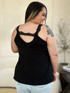 Basic Bae Full Size Lace Detail V-Neck Cutout Cami - LoveNest Treasures