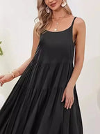Plus Size Scoop Neck Sleeveless Midi Cami Dress - LoveNest Treasures