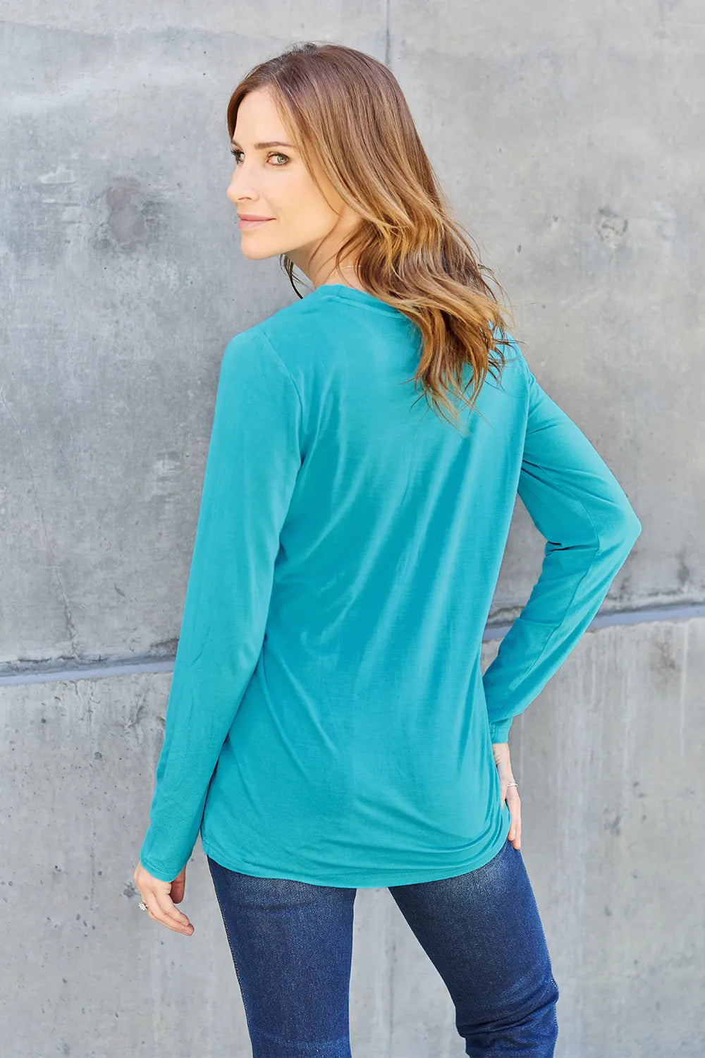 Basic Bae Full Size Round Neck Long Sleeve Top - LoveNest Treasures