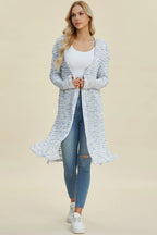 Double Take Full Size Open Front Longline Cardigan - LoveNest Treasures