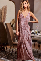 BiBi Tie-Dye Sleeveless V-Neck Dress - LoveNest Treasures