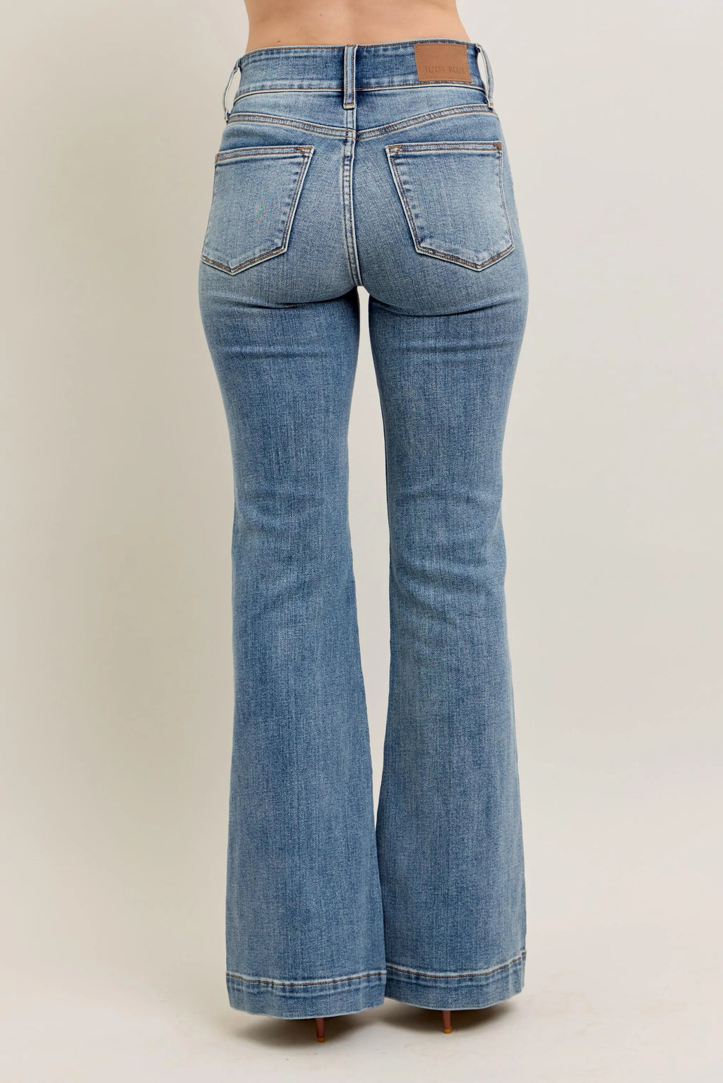 Judy Blue Full Size High-Waist Flare Denim Jeans with Front Seam Detail Plus Size - LoveNest Treasures