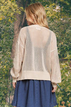 ADORA Full Size Lightweight Floral Sweater Cardigan Plus Size - LoveNest Treasures