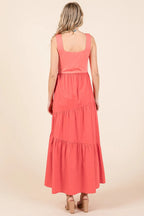 Mittoshop Mix Media Square Neck Maxi Dress - LoveNest Treasures