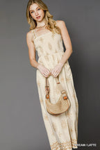 Umgee Smocked Printed Wide Leg Jumpsuit - LoveNest Treasures