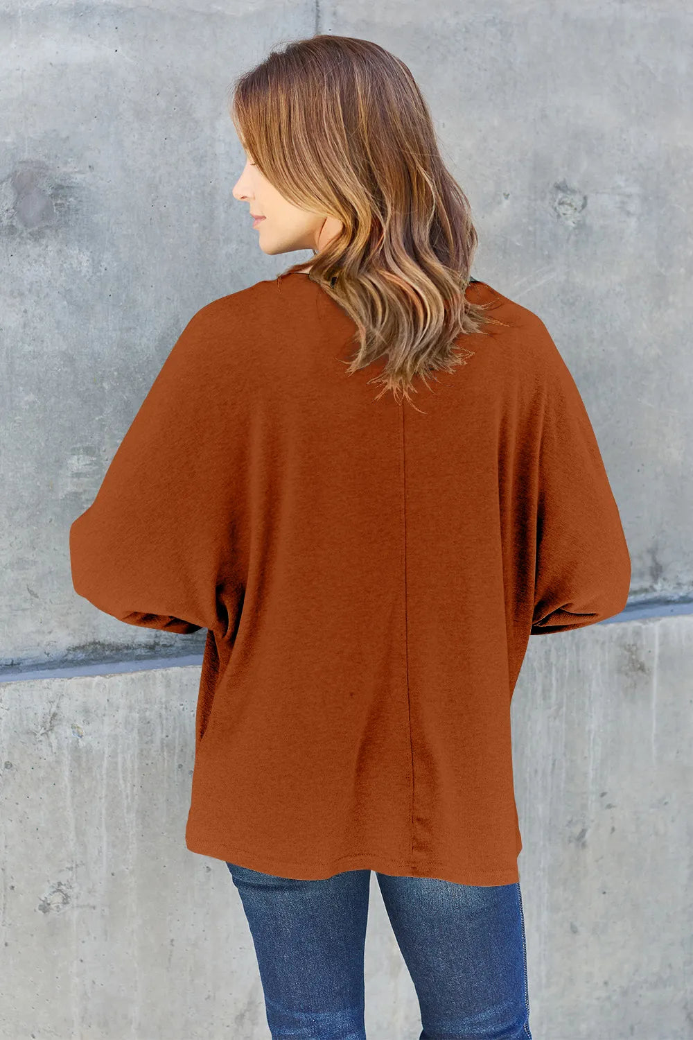 Double Take Full Size Round Neck Long Sleeve T-Shirt - LoveNest Treasures
