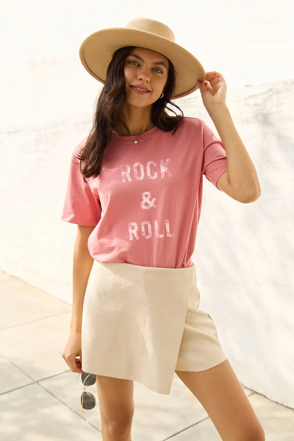 Simply Love Full Size ROCK & ROLL Short Sleeve T-Shirt - LoveNest Treasures