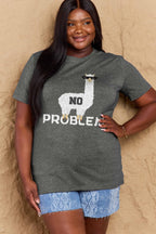 Simply Love Full Size NO PROBLEM Graphic Cotton Tee - LoveNest Treasures
