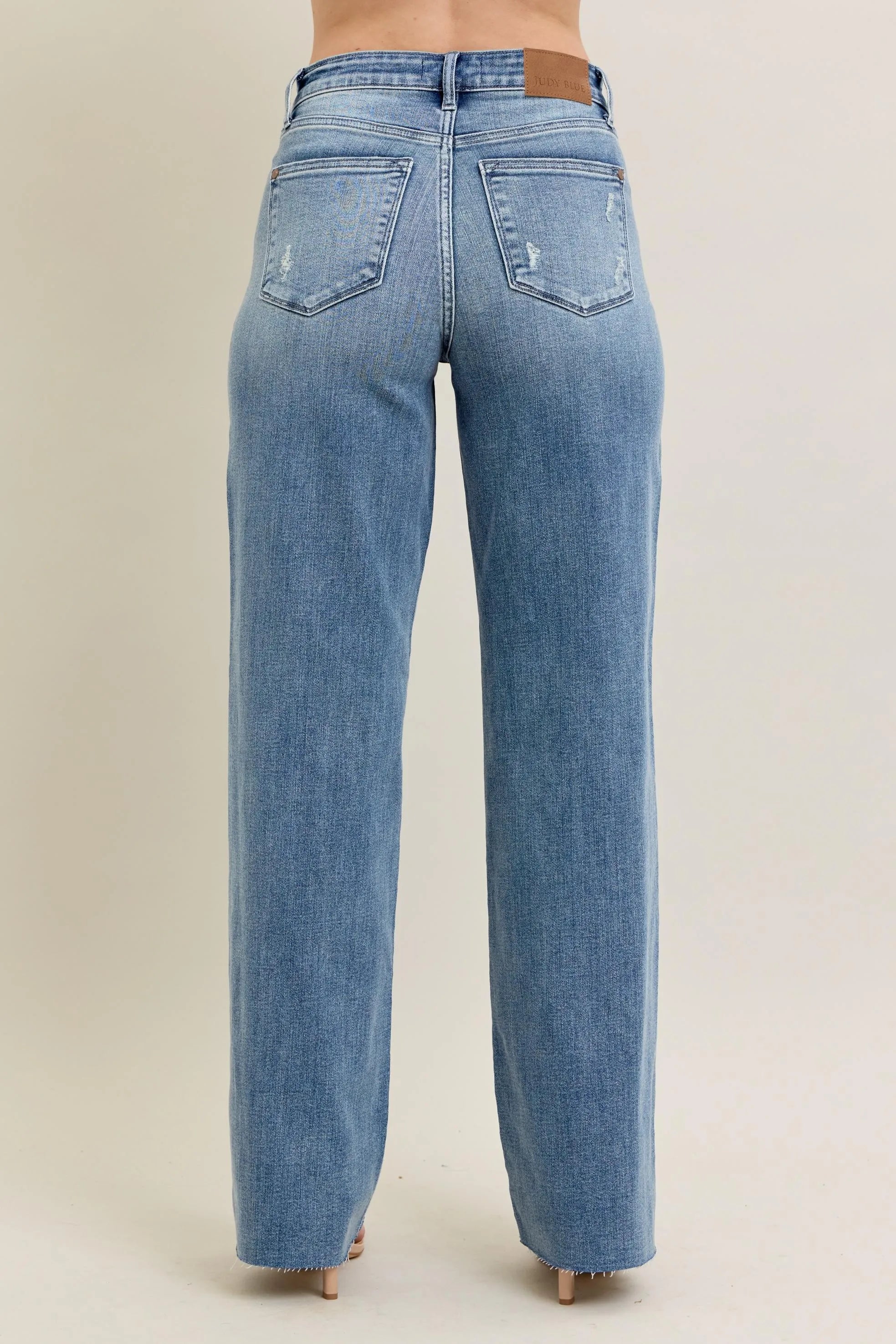 Judy Blue Full Size V - Front Baggy Jeans Plus Size - LoveNest Treasures