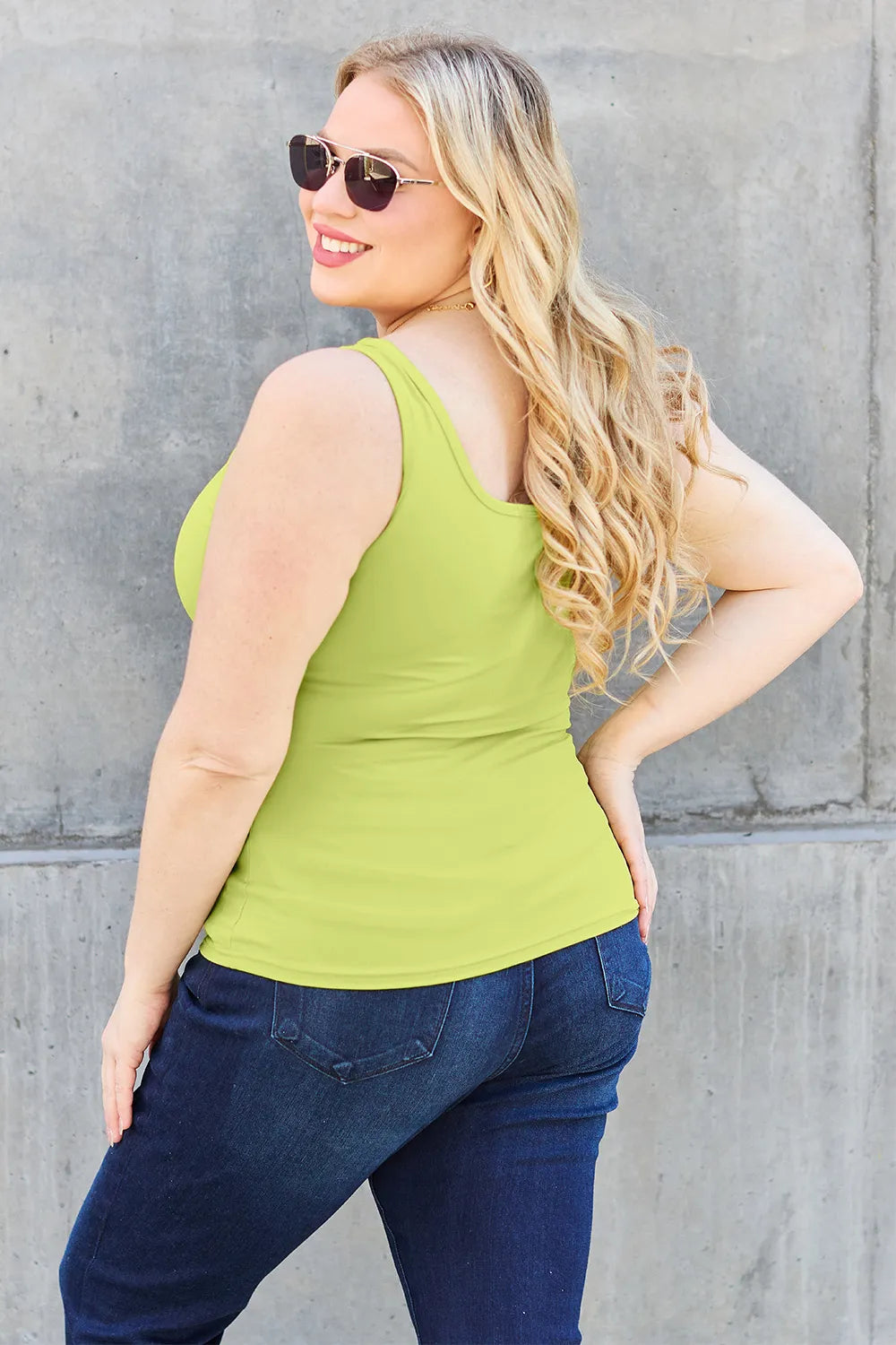 Basic Bae Full Size Square Neck Wide Strap Tank - LoveNest Treasures
