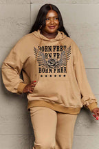 Simply Love Simply Love Full Size BORN FREE Graphic Hoodie - LoveNest Treasures