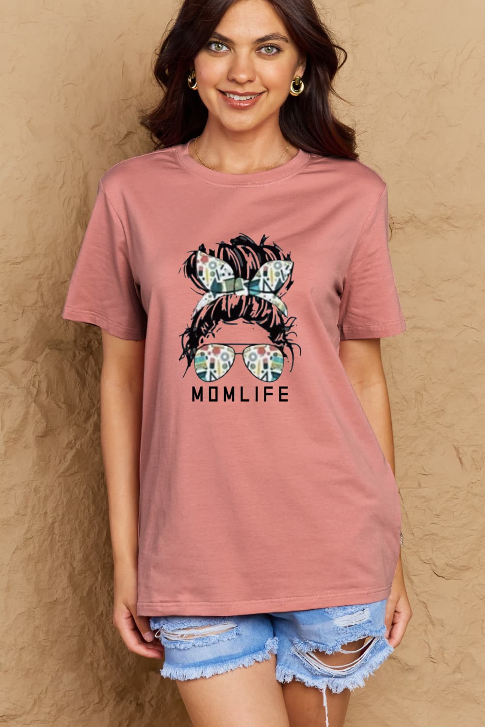 Simply Love Full Size MOM LIFE Graphic Cotton T-Shirt - LoveNest Treasures