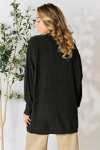 Basic Bae Full Size Ribbed Cocoon Cardigan - LoveNest Treasures