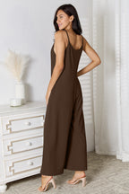 Basic Bae Full Size Spaghetti Strap V-Neck Jumpsuit - LoveNest Treasures