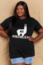 Simply Love Full Size NO PROBLEM Graphic Cotton Tee - LoveNest Treasures