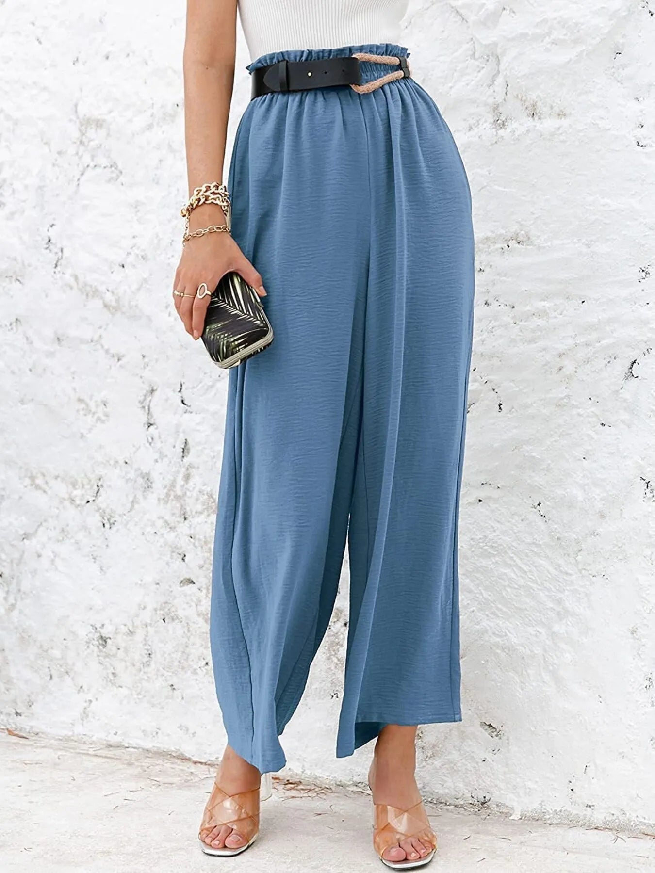 Full Size Wide Leg Pants with Pockets Plus Size - LoveNest Treasures