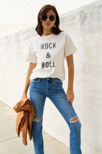 Simply Love Full Size ROCK & ROLL Short Sleeve T-Shirt - LoveNest Treasures
