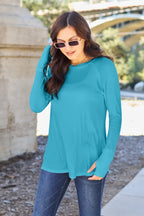 Basic Bae Full Size Round Neck Long Sleeve T-Shirt - LoveNest Treasures