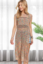 ADORA Multi Color Crochet Tunic Top - LoveNest Treasures