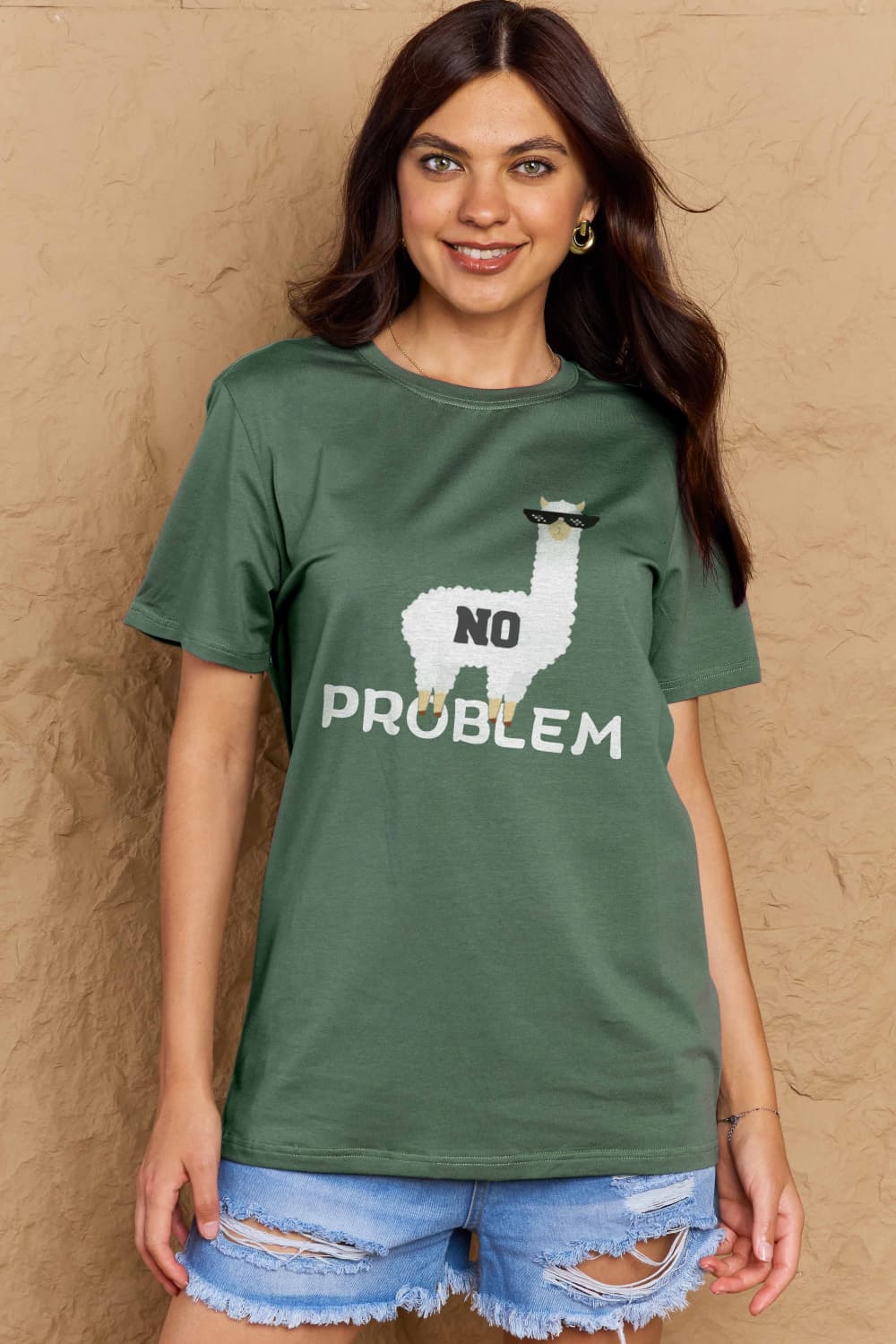Simply Love Full Size NO PROBLEM Graphic Cotton Tee - LoveNest Treasures