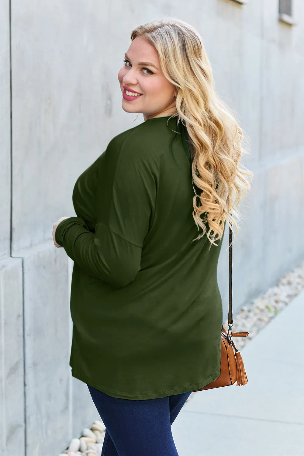 Basic Bae Full Size Round Neck Dropped Shoulder T-Shirt - LoveNest Treasures