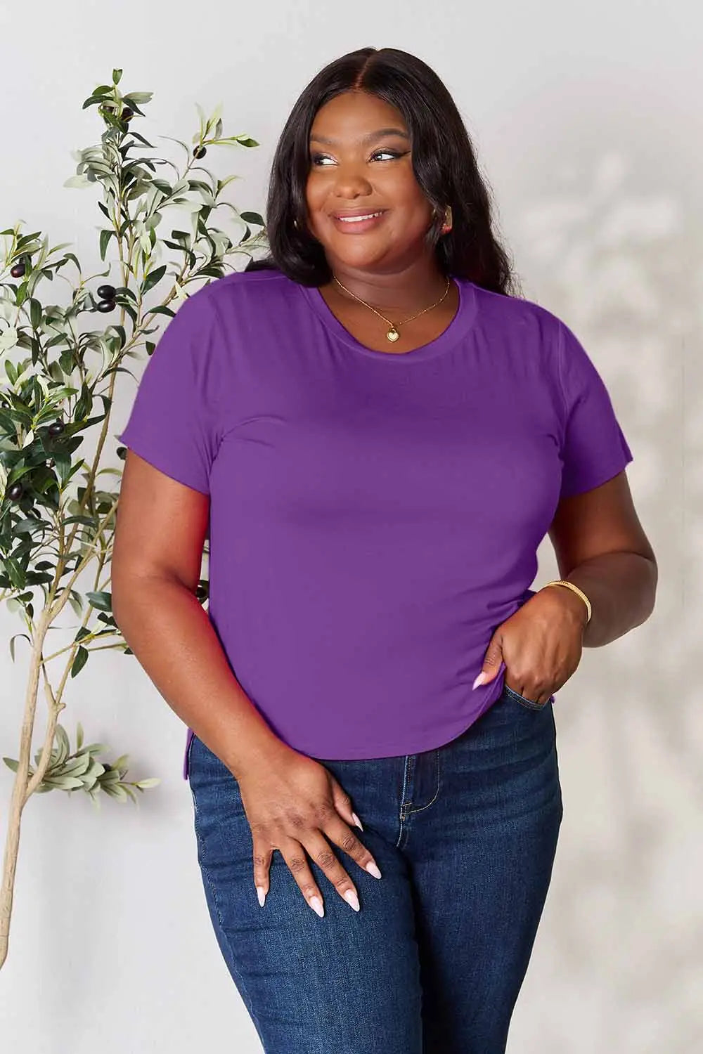 Basic Bae Full Size Round Neck Short Sleeve T-Shirt - LoveNest Treasures