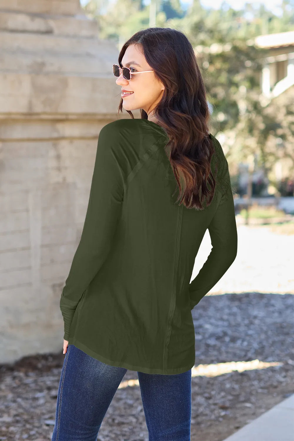 Basic Bae Full Size Round Neck Long Sleeve T-Shirt - LoveNest Treasures