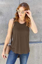 Basic Bae Full Size Round Neck Curved Hem Tank - LoveNest Treasures