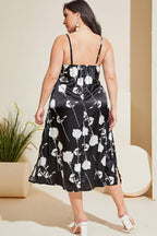 Plus Size Floral Lace Trim Side Slit Night Dress - LoveNest Treasures