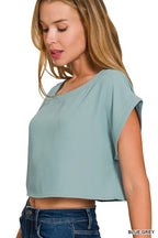 Zenana Heavy Woven Span Crop Tee & Skirt Set - LoveNest Treasures