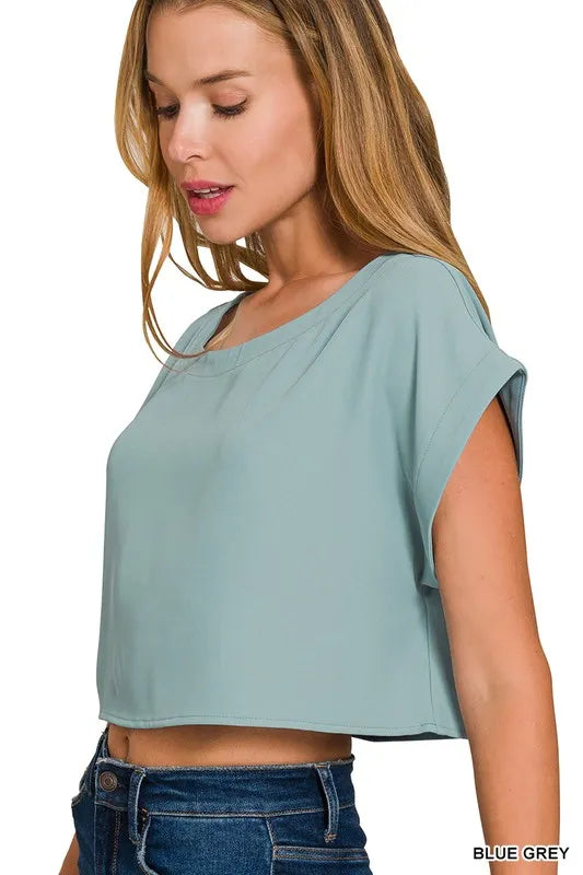 Zenana Heavy Woven Span Crop Tee & Skirt Set - LoveNest Treasures
