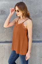 Basic Bae Full Size Lace Trim V-Neck Cami - LoveNest Treasures