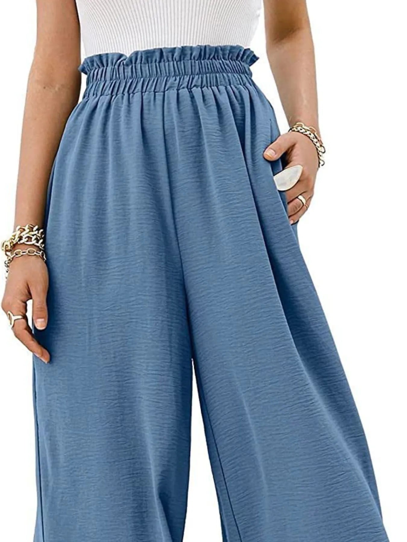 Full Size Wide Leg Pants with Pockets Plus Size - LoveNest Treasures