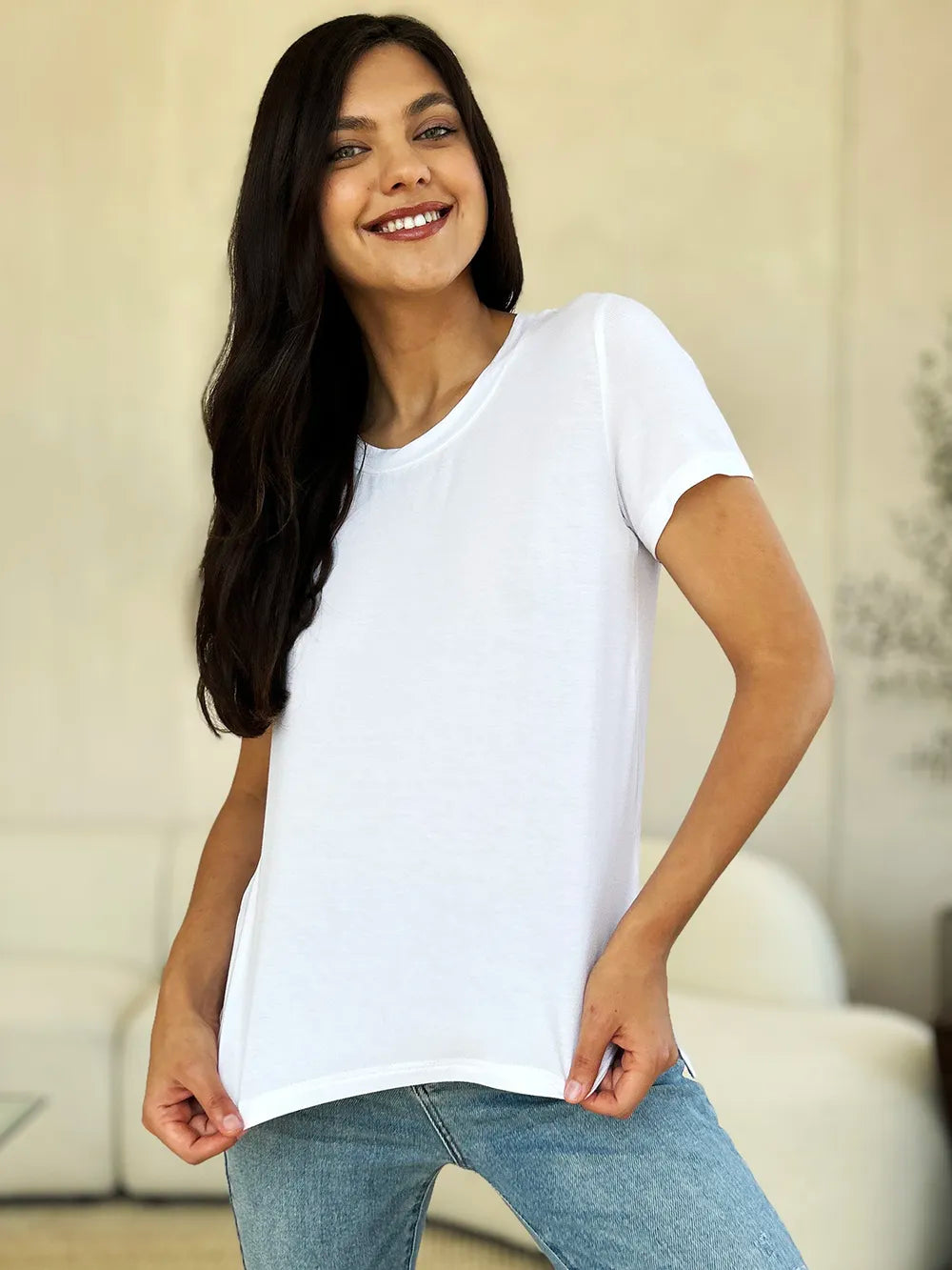 Basic Bae Full Size Round Neck Short Sleeve T-Shirt - LoveNest Treasures