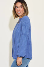 Basic Bae Full Size Ribbed Round Neck Long Sleeve T-Shirt - LoveNest Treasures