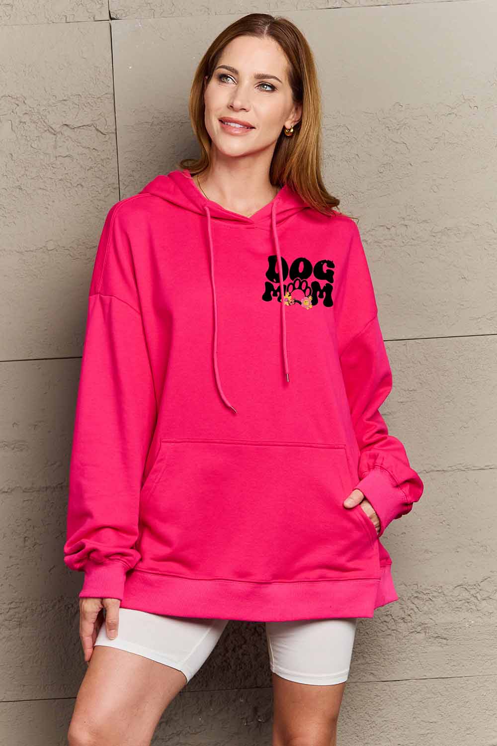 Simply Love Simply Love Full Size DOG MOM Graphic Hoodie - LoveNest Treasures