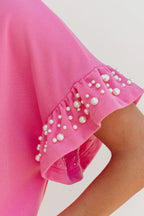 Pearl Embellished Top and Shorts Set - LoveNest Treasures