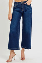 RISEN High Rise Crop Wide Jeans - LoveNest Treasures