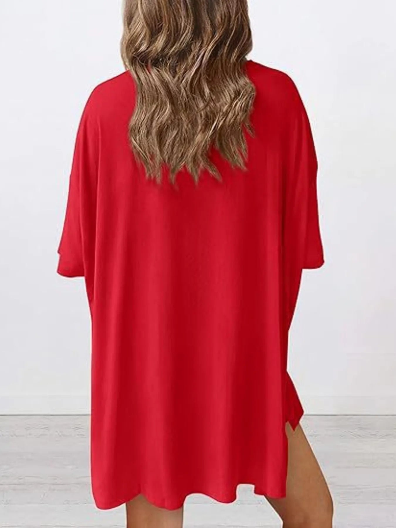 Full Size Oversized Round Neck Top and Shorts Set Plus Size - LoveNest Treasures