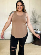 Basic Bae Full Size Round Neck Curved Hem Tank - LoveNest Treasures