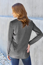 Basic Bae Full Size Round Neck Long Sleeve Top - LoveNest Treasures