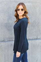 Basic Bae Full Size Round Neck Long Sleeve Top - LoveNest Treasures