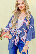 And The Why Front Tie Knot Floral Print Top - LoveNest Treasures