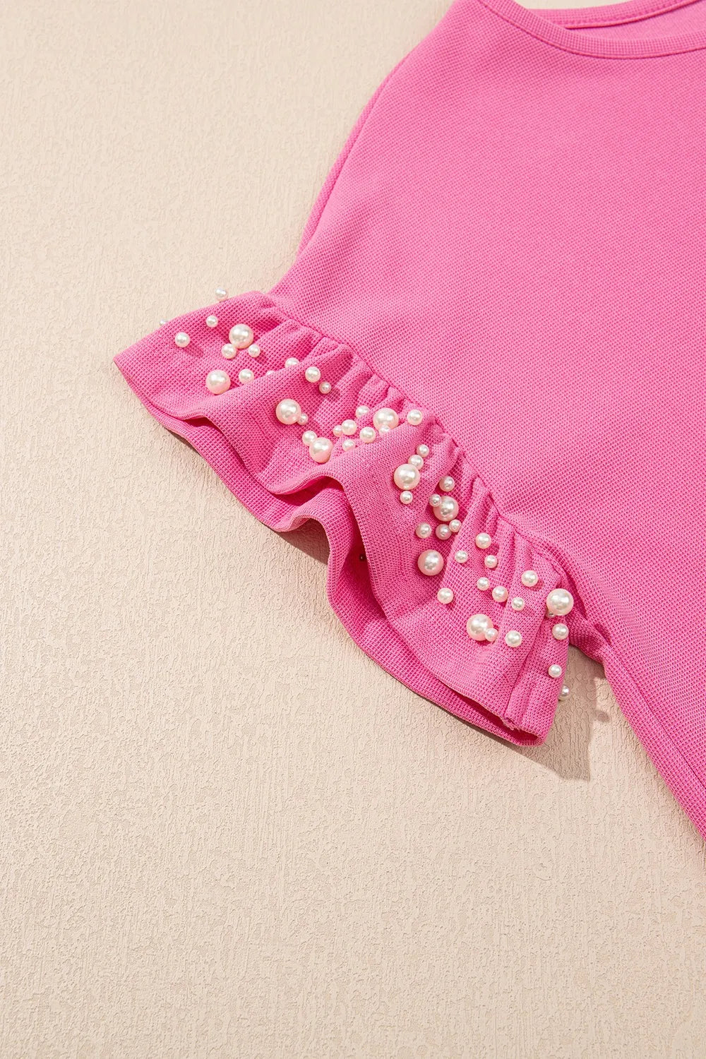 Pearl Embellished Top and Shorts Set - LoveNest Treasures
