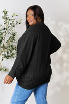 Basic Bae Full Size Ribbed Cocoon Cardigan - LoveNest Treasures
