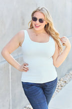 Basic Bae Full Size Square Neck Wide Strap Tank - LoveNest Treasures