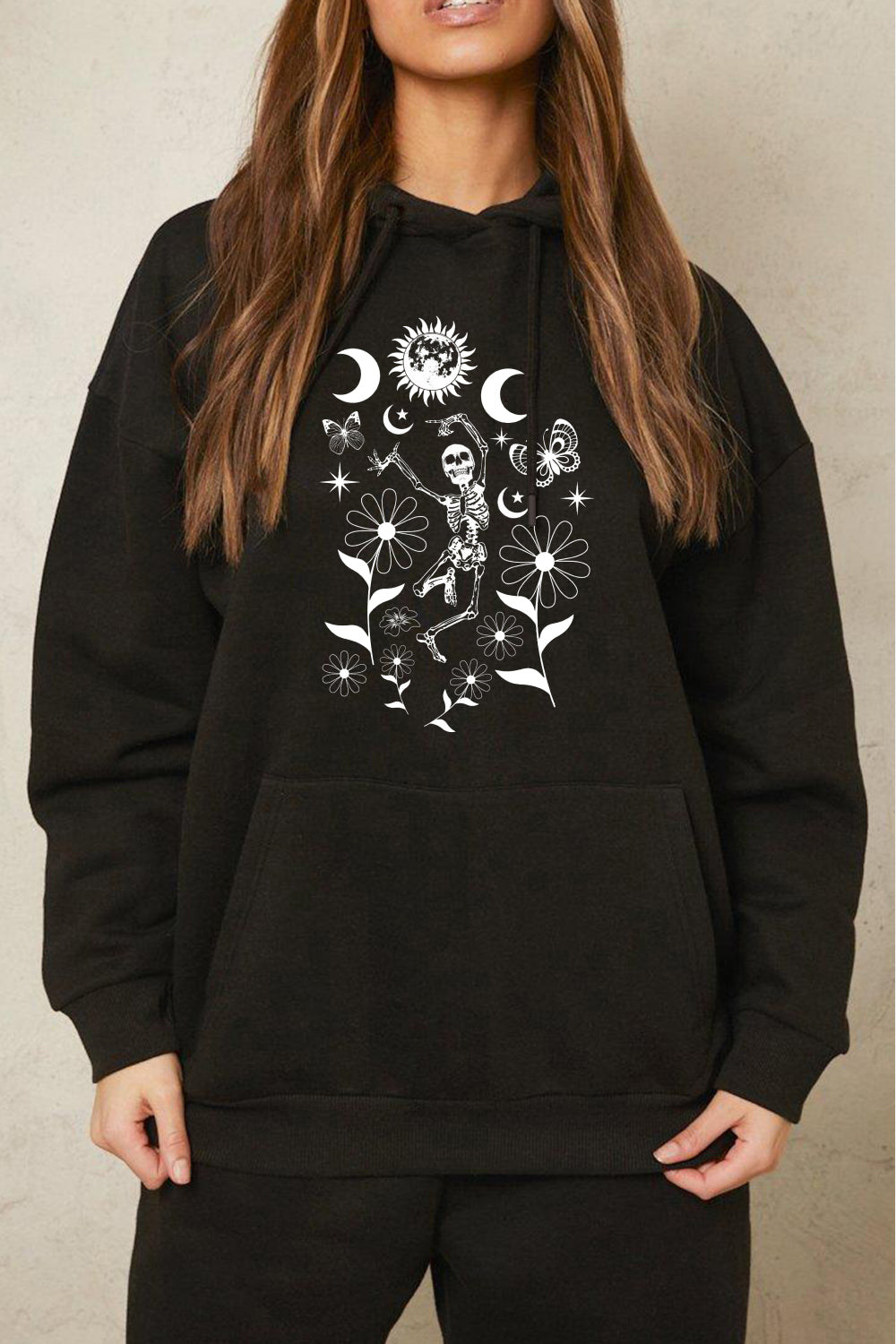 Simply Love Simply Love Full Size Dancing Skeleton Graphic Hoodie - LoveNest Treasures