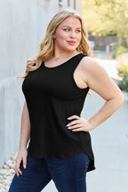 Basic Bae Full Size Round Neck Curved Hem Tank - LoveNest Treasures