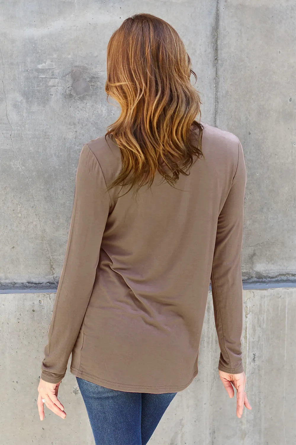 Basic Bae Full Size Round Neck Long Sleeve Top - LoveNest Treasures